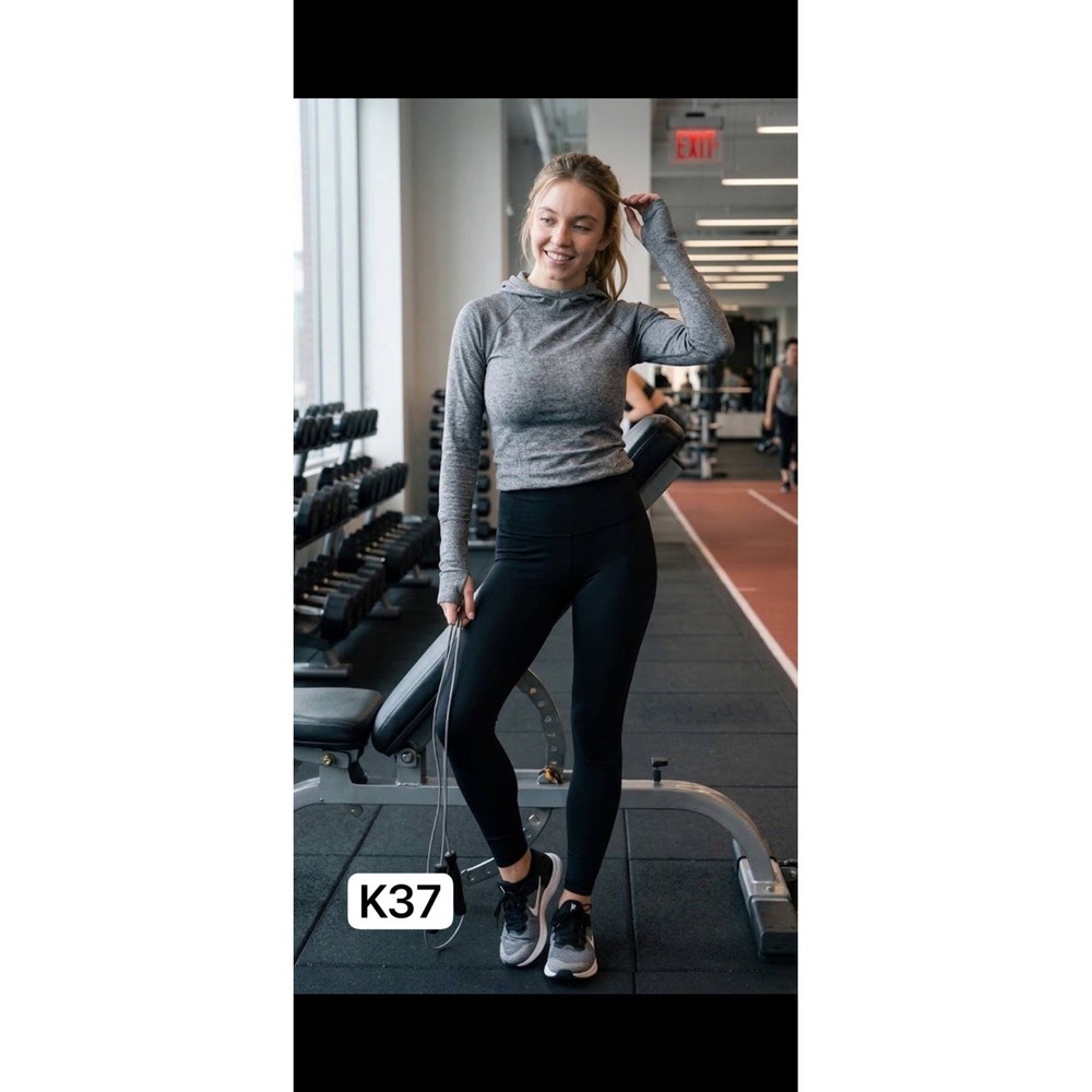 Athleta Gray Seamless Tracker Hoodie Thumbholes Size Small Style 138497 Gorpcore